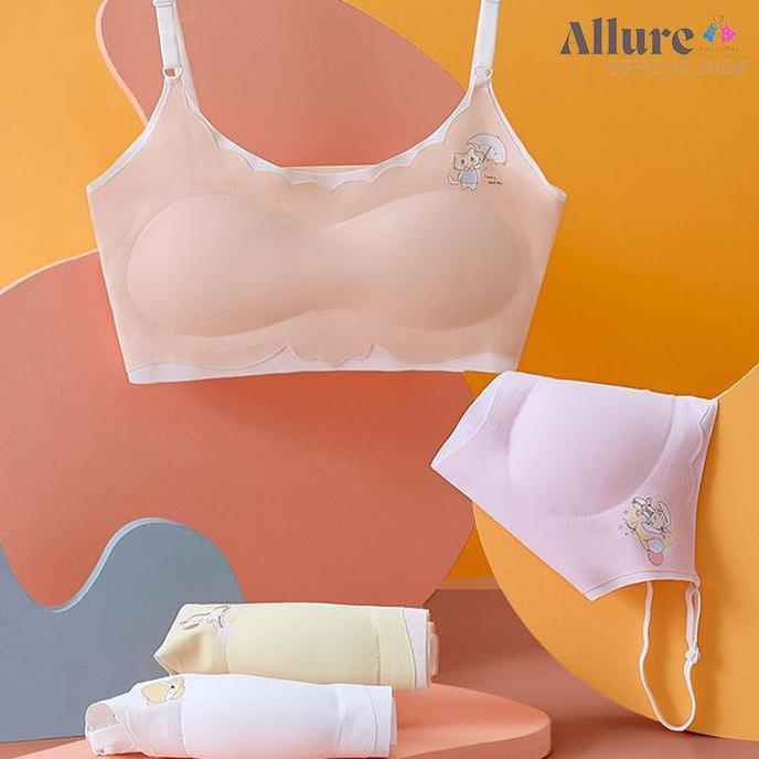 MS01 Miniset Bra Remaja Seamless Tanpa Kawat BH Wanita Anak Sekolah Tanktop Pelajar Import Korea Jep