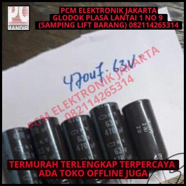 TERLARIS KAPASITOR CAPACITOR ELCO 470UF 63V / 470 63V / 470 UF 63 V 