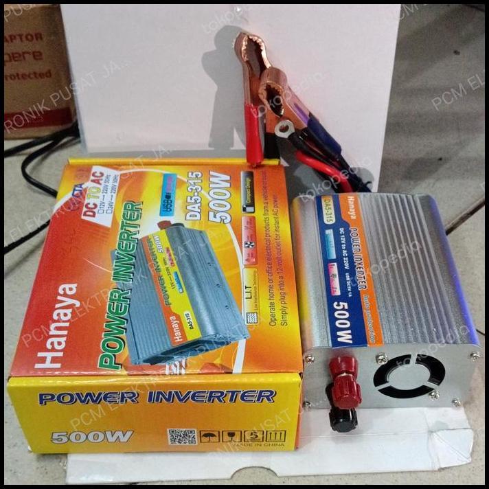 DISKON 2719 POWER INVERTER AC TO DC 500WATT AKI 12V DC TO 220V AC PLN HANAYA 