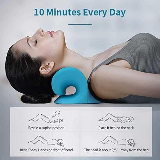 Ready Alat Terapi Leher Kaku Bantal Relaksasi Leher Punggung Cervical Neck