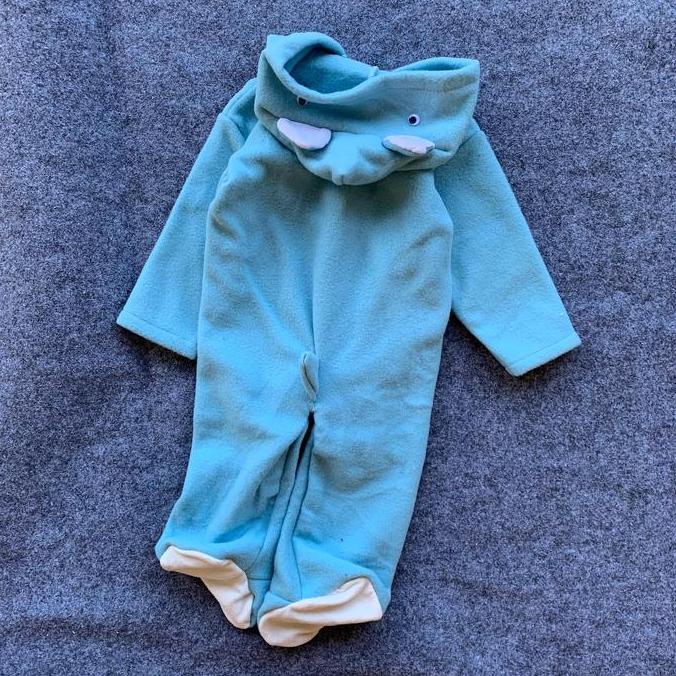 Sleepsuit Bayi Bahan Bulu Tebal Premium Pakai Hoodie Usia 3-9 Bulan Unisex Jumper Bodysuit Bayi Kara