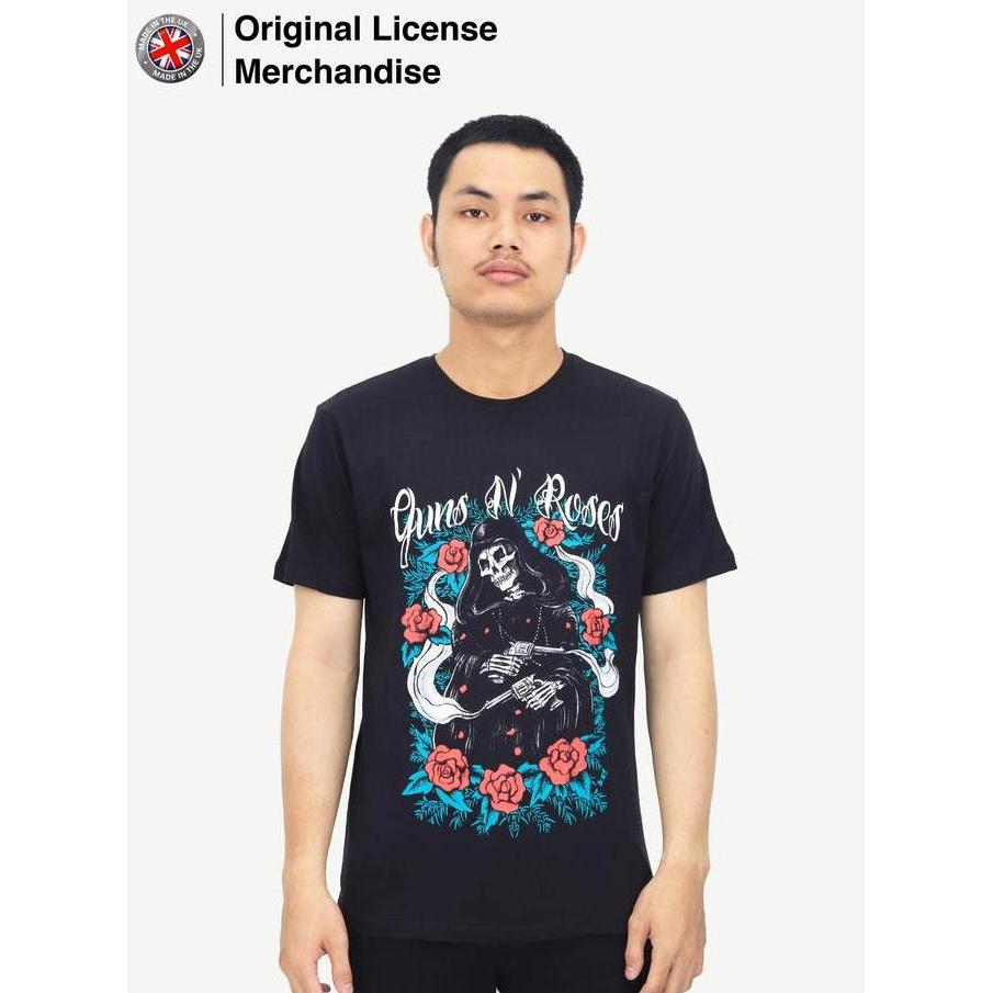 Kaos Baju Tshirt GNR GUNS N ROSES Original Import Premium Roses Reaper