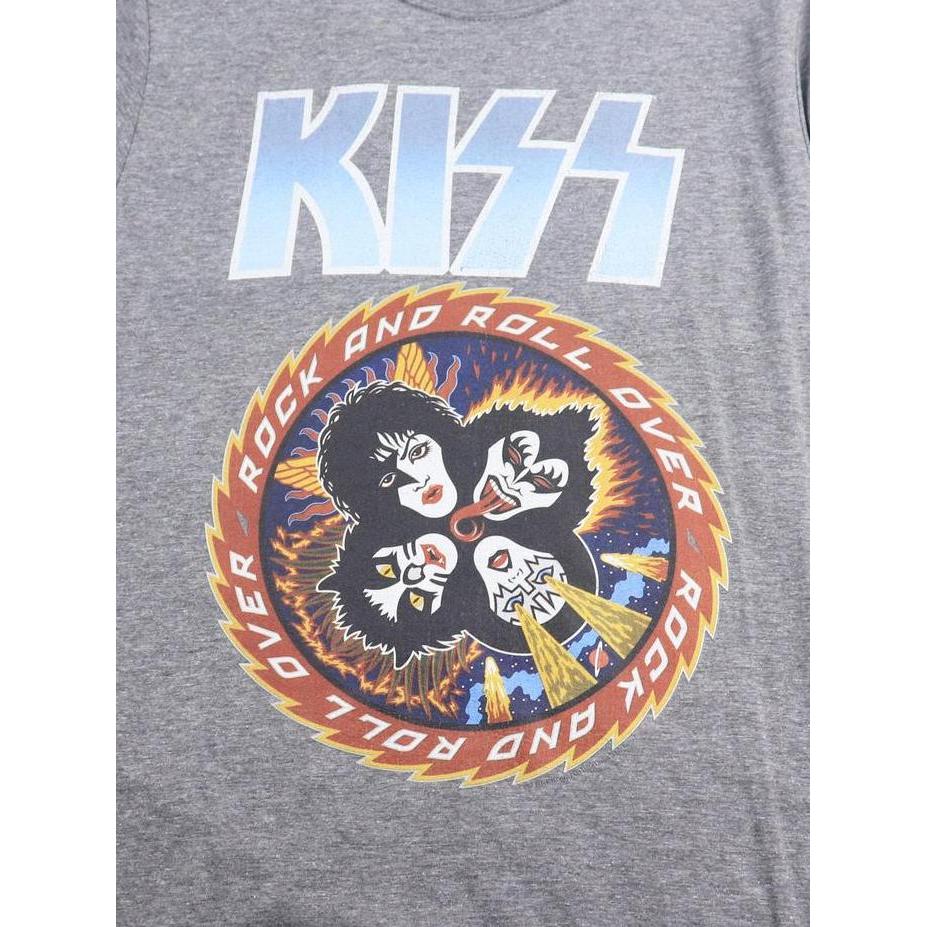 Kaos Atasan Baju Grey Band KISS Original Hard Rock N Roll Bigbluelogo