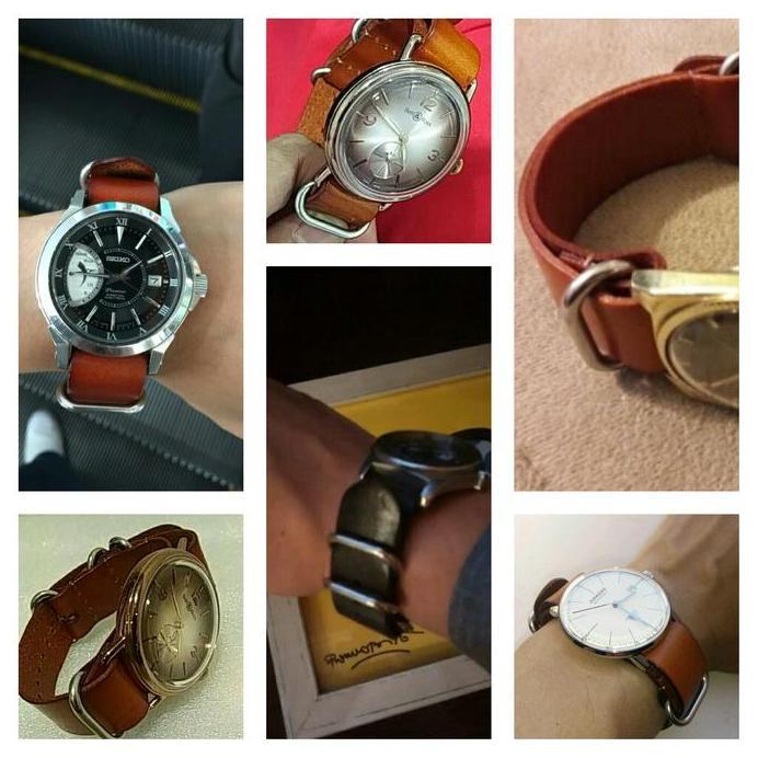 Tali Jam Tangan Kulit Asli Zulu Leather Strap 18mm Paling Murah