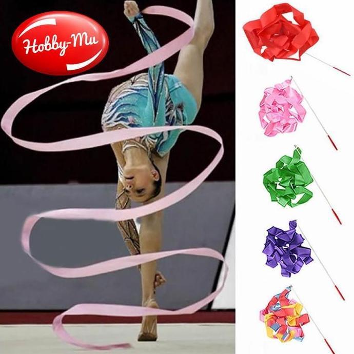 Colorful Dance Ribbon Gym Rhythmic Art Gymnastic Streamer Twirling