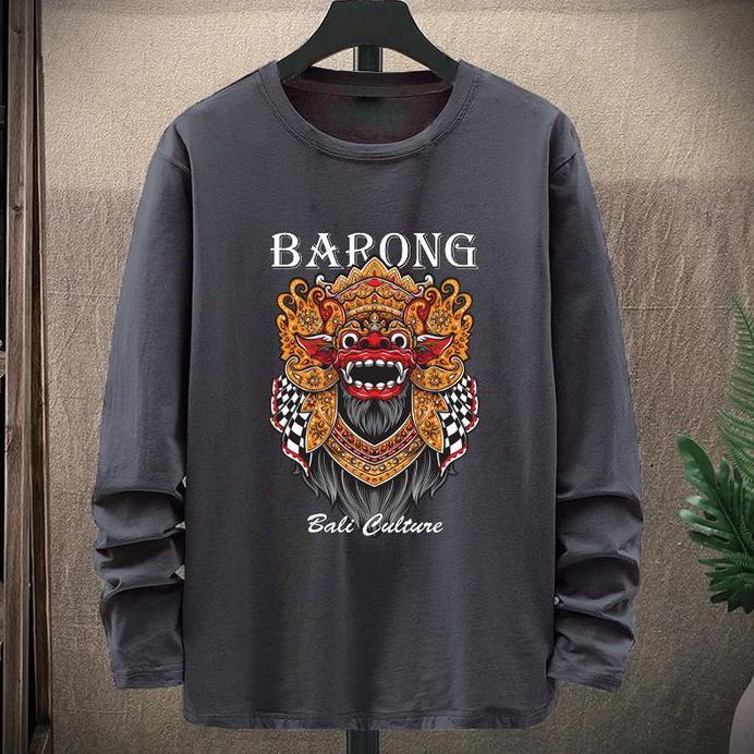 KAOS BARONG BALI PRIA/WANITA COTTON COMBED 24s LENGAN PANJANG/PRINTED BARONG (BALI CULTURE)