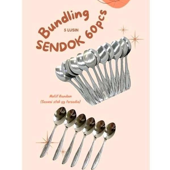 Paket Sendok 5Lusin 60 pcs / Paket Bundling Sendok 4lusin & Garpu 2lusin / Paket Sendok Garpu 6lusin