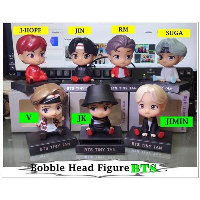 Bobble Head Kepala Goyang BTS Tinytan Army Pajangan Dashboard Mobil
