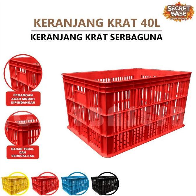 KRAT 40 LITER - Krat Piring Buah / Keranjang Pakaian / Krat Serbaguna