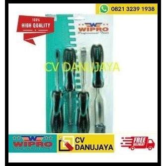 TERLARIS PAHAT KAYU HANDLE FIBER CRV MODEL U SET 4 PCS SIZE 6MM - 16MM WIPRO