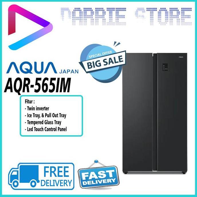 Sale Aqua Aqr-565Im Kulkas Side By Side 480 Liter Inverter Aqr565Im Aqr565