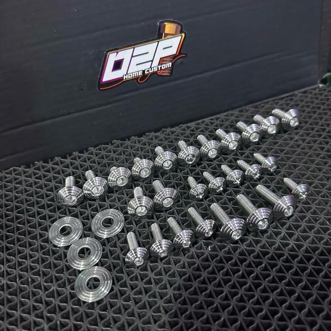 Murah Baut Body Satria Fu 150 L Stainless Custom Handmade Model Titanium Spiral Pyramid