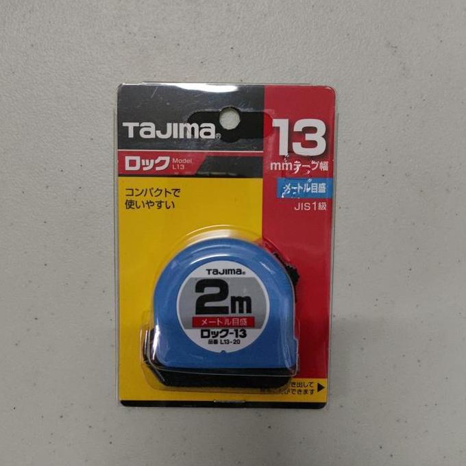 Grosir Tajima L13-20Bl Measuring Tape Lock-13 Metric Scale 2M | Meteran