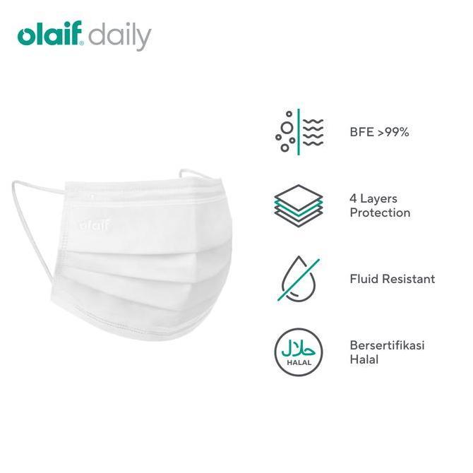 Evansanjaya78 - Olaif 4 Ply Surgical Face Mask - 5 Pcs - Medical Mask / Masker Medis / Ear Loop