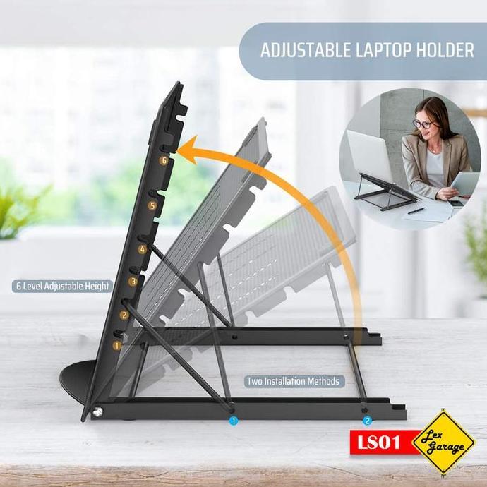Stand Laptop Macbook Stand Holder Aluminium Dudukan Penyangga Laptop