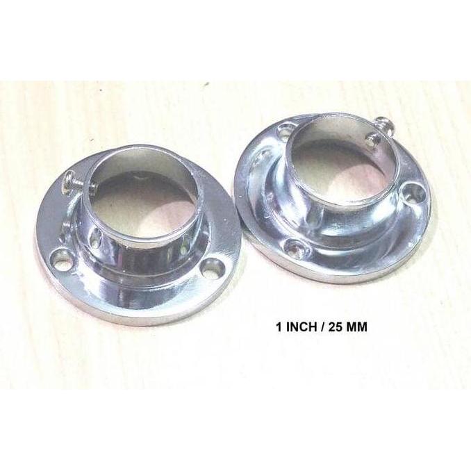 Teruss- Bracket Topi Nature 1" Stainless Steel / Sambungan Pipa / Bracket Pipa