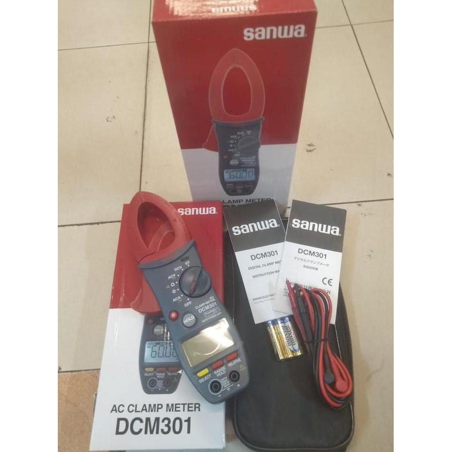 Grosir Sanwa Tang Ampere Clamp Meter Type Dcm-301 / 1000 A Sanwa Original