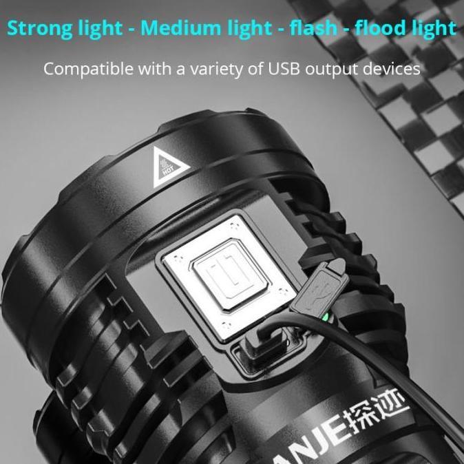 Raito- Senter Led 60W + 20W / Senter Led Chargeable / Senter Cas Led