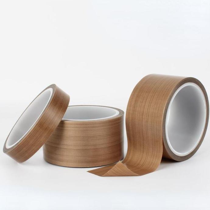 Lakban Teflon Tape PTFE Coklat Tahan Panas 300C Isolasi Kertas Kain