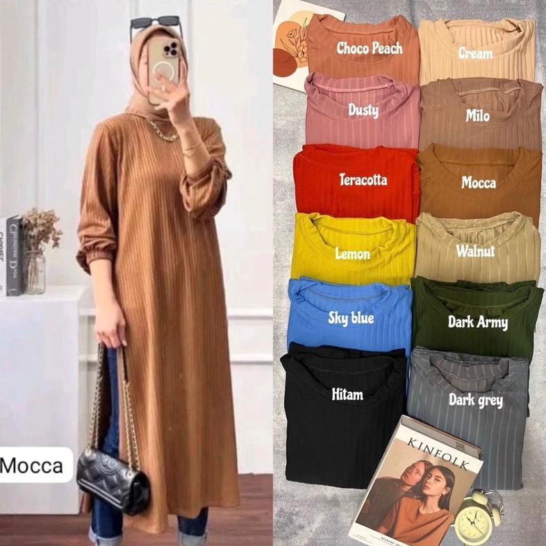 Tania Long Tunik Knit Hornet Jumbo