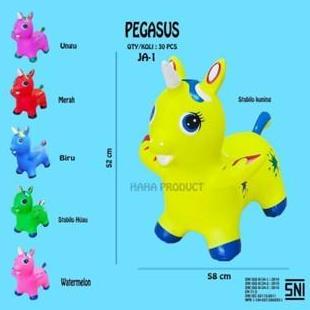 Mainan Animal Jumping Karet Pegasus Sound & Light