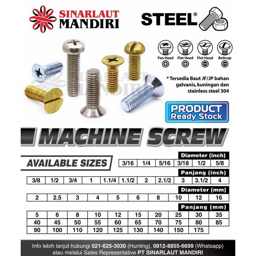 Gasss- Baut Jf / Machine Screw M 5 X 15