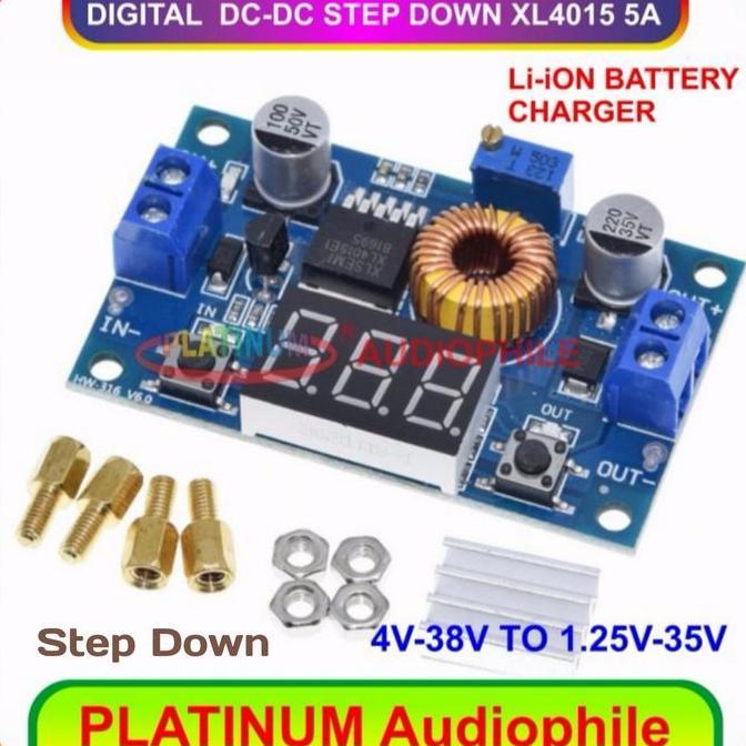 Taiyo- Step Down Modul Xl4015 Digital Dc To Dc Step Up Adjustable