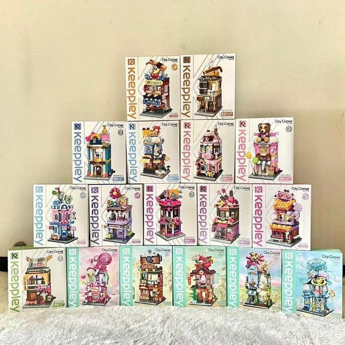 Keeppley Toys City Corner Street Store - Bricks Block Brick Mainan Edukasi Bongkar Susun Mainan Anak
