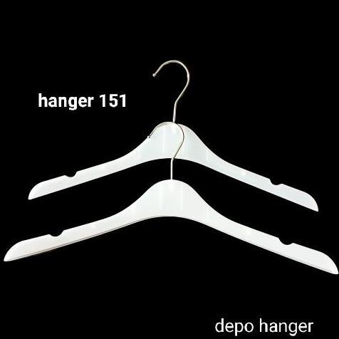 Shift- Gantungan Hanger Baju Plastik 151 Putih Tebal Jual Per 12Pcs