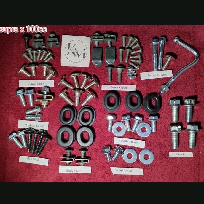 Gasss- Cod Baut Supra X 100Cc-Baut Fullset Honda Supra Bapak Supra X 100Cc Supra Lama