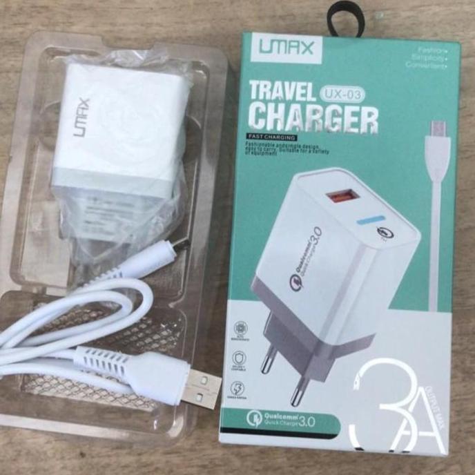Charger Umax Fast charging QC 3.0 qualcomm kabel Type C 3A original