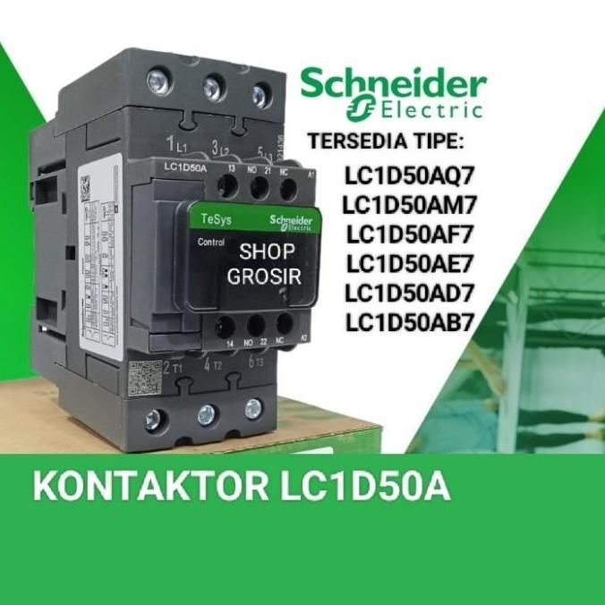 Contactor Kontaktor Schneider Lc1D50-Ad7 42Vac 80A 3Phase Terbaik