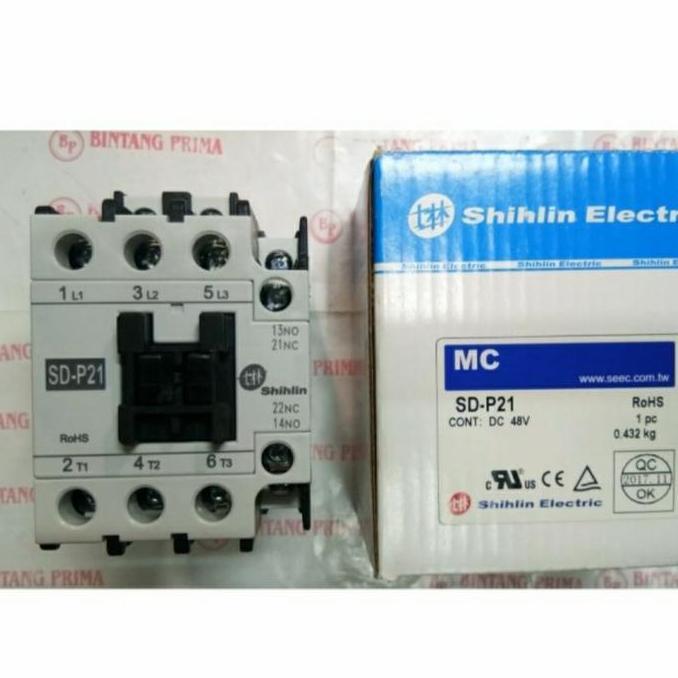 Contactor / Kontaktor Sd-P21 5.5 Kw 3P 32A 48V Dc / 48Vdc Shihlin Terbaik