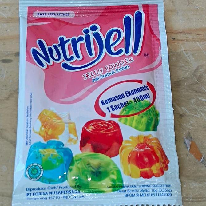 Zairyo- Ekonomis Nutrijel Per12 Pcs Nutrijell Cokelat Nutrijel Leci 10Gr Kecil Nutrijel Cokelat Nutr