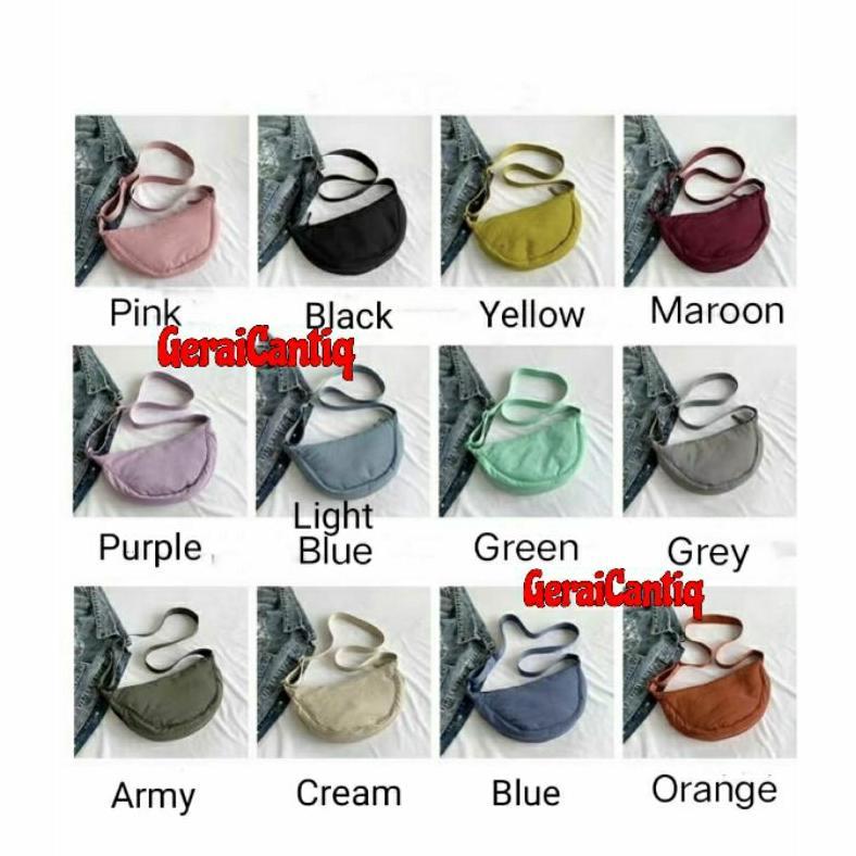 TERBARU Tas Bahu Mini Selempang Ala Uniqlo Waist Sling Bag Half Moon