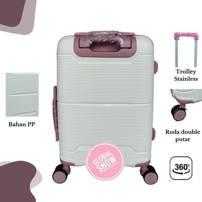 Koper ANTI PECAH PP Global Snow 24 Inch - GS 002 / KOPER 24INCH / KOPER BAGASI