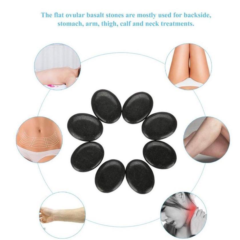 hot deals 16pcs/set body massage stones massage stone set hot stone with heater box