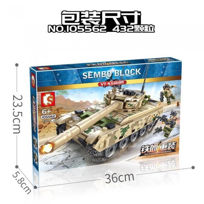 Sembo Block Army Swat Tank Tentara 432pcs - Sembo 105562 105563 SS