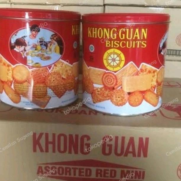 KHONG GUAN BISCUIT MINI 650 GRAM 1 KARTON ISI 6 KALENG ARG