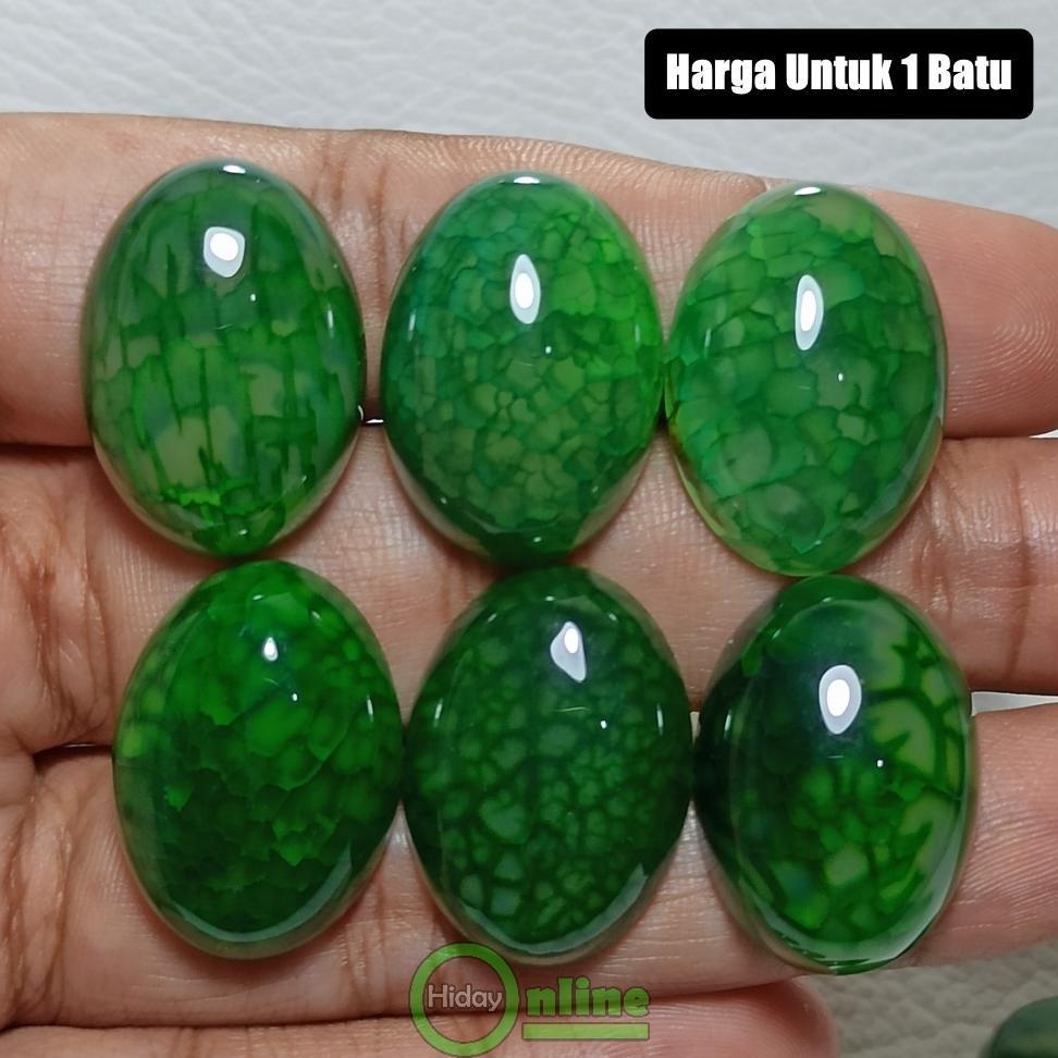 terbaru batu akik natural sisik naga hijau big size