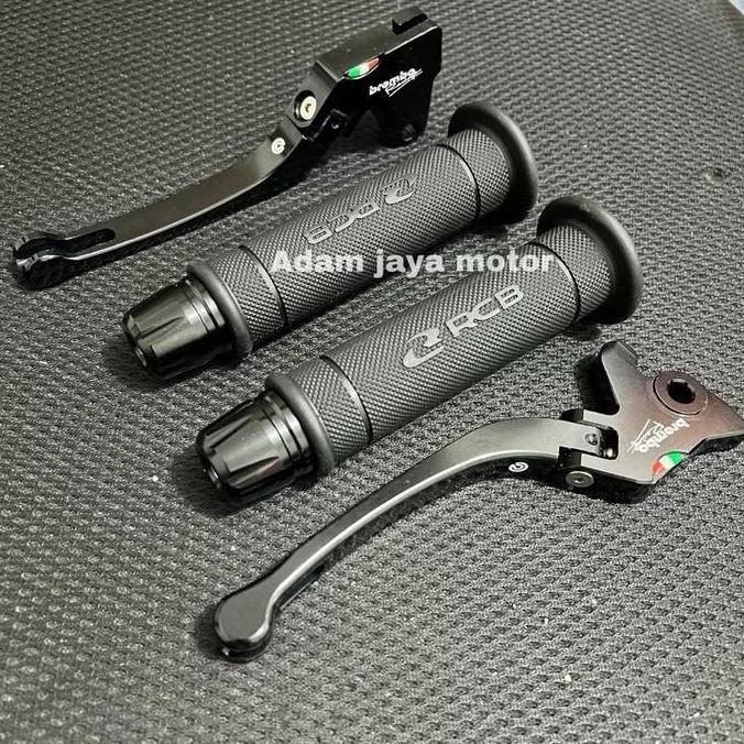 Promo 3in1 Handle rem lipat Black + handgrip RCB + Jalu stang CNC Mio Mio Smile Mio Sporty Mio Soul 