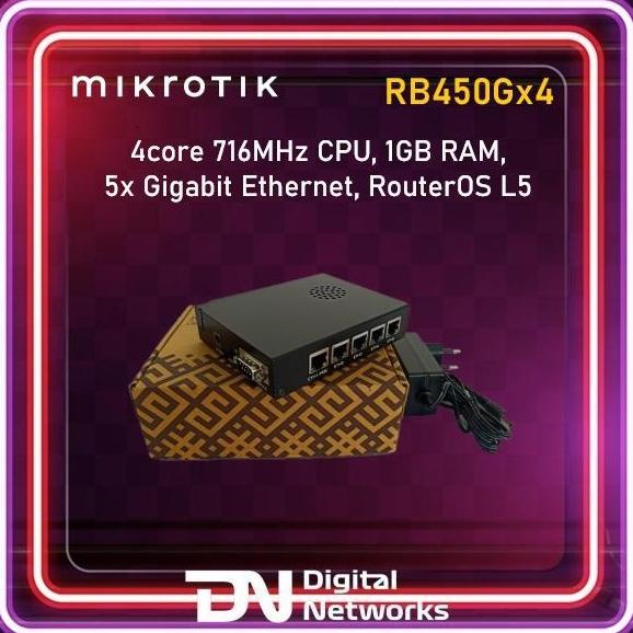 NEW RB450Gx4 Mikrotik RB450Gx4 4core 716MHz CPU 1GB RAM 5xGigabit Ethernet RouterOS L5 Mikrotik RB45