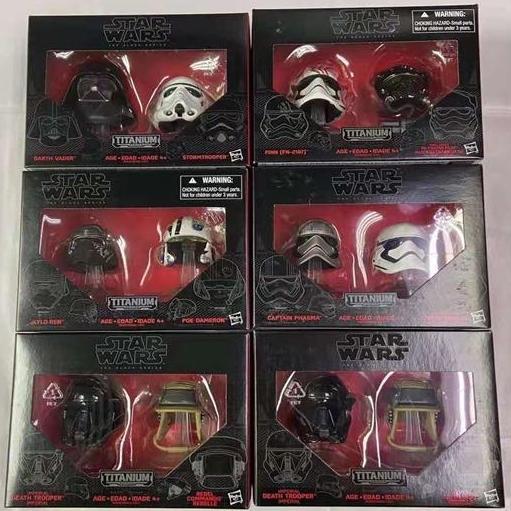 hasbro Star Wars Black Series Titanium Helmet Figure - 2 packs Set