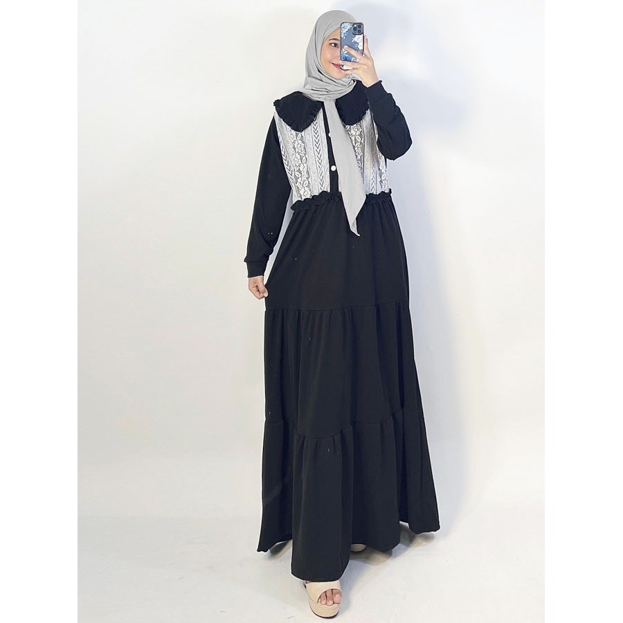 GAMIS ROMPI MAYANG BROKAT MAXY MEWAH DRESS MUSLIMAH GL FASHION