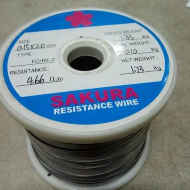 KAWAT NIKELIN  0,15 X2mm TEBAL 0,15MM LEBAR 2 MM BERAT 7 ons