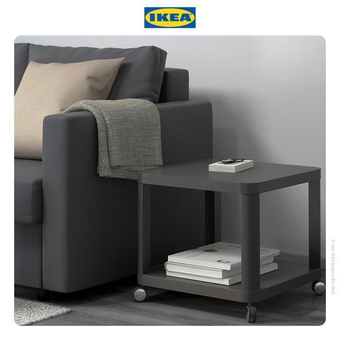 IKEA TINGBY Meja Samping dengan Roda 50x50 cm Furniture