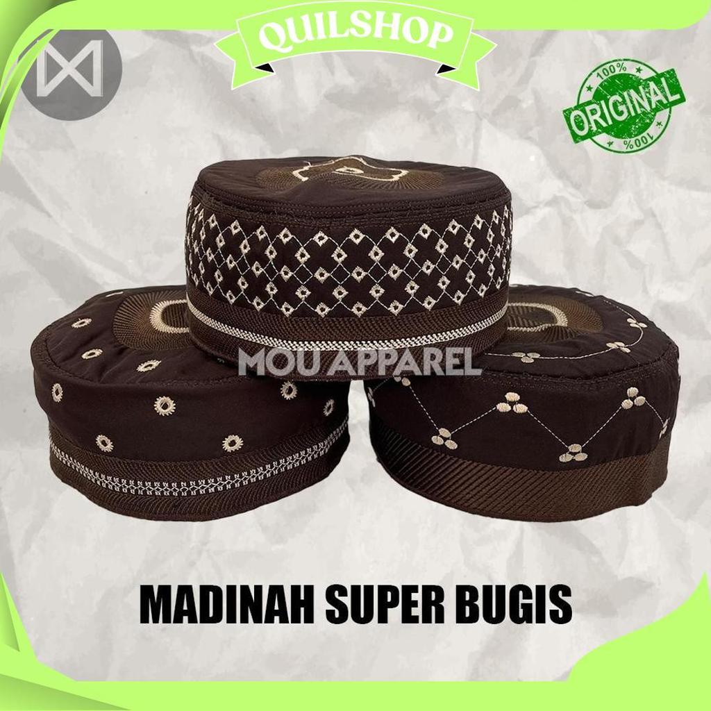 Peci Madinah Bugis Haji Kopiah Medina Santri Pesantren Dewasa Anak Laki Motif Model Bordir Kopyah So