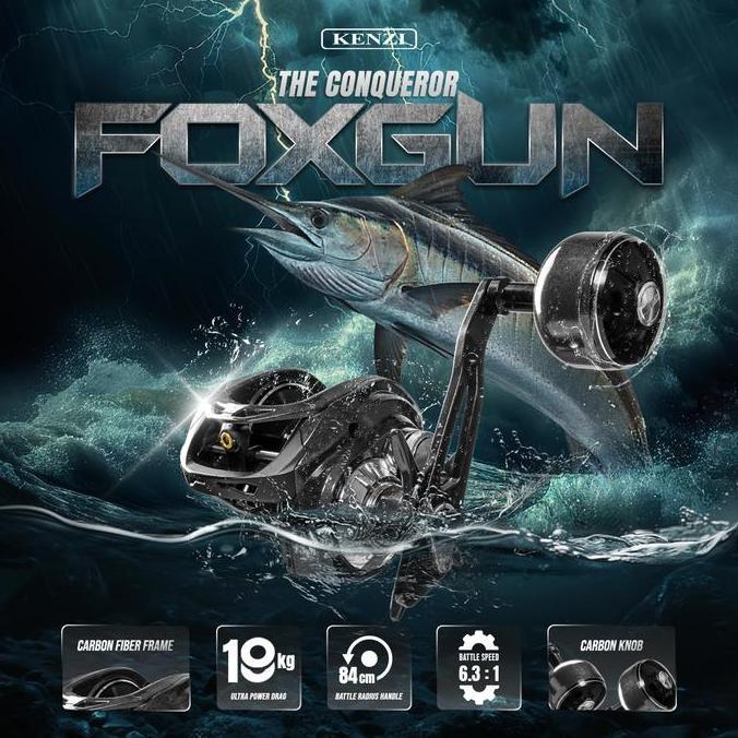 REEL KENZI FOXGUN BC CARBON BODY LIGHT JIGGING