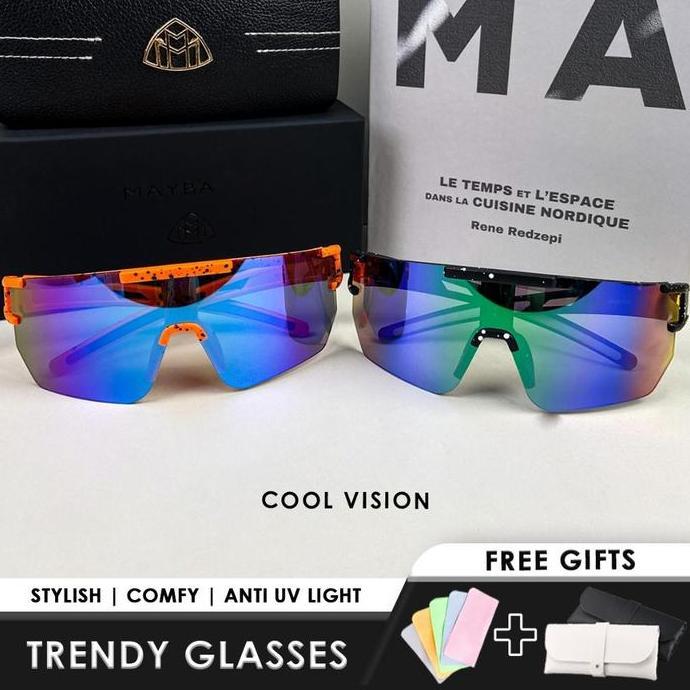 Shiyo- Buy 1 Free PouchKacamata Sporty Pria Korean Style Anti Sinar UvCool VisionMc6103 Eyewear