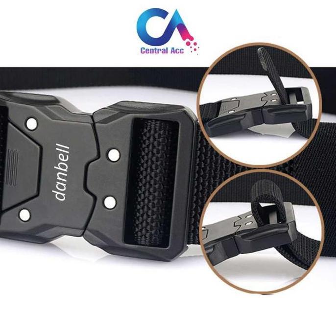 Shiyo- Sabuk Pinggang Pria Wanita Nylon Kepala Besi Gesper Pinggang Pria Terbaru Pelepasan Cepat Ika